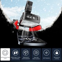 Support de téléphone pour moto avec ventilateur de refroidissement et charge rapide, support de refroidissement pour téléphone Rider TEC, refroidissement semi-conducteur pour moto