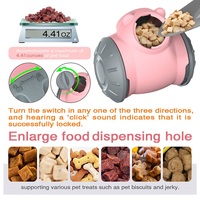 Jouet Puzzle Interactif pour Chien à 2 Niveaux Réglables, Distributeur Lent de Friandises, Jouet d'Enrichissement Roulant en ABS de Qualité Alimentaire pour Petits Animaux