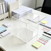 Porte-panneaux moderne en acrylique durable, porte-billets transparent, porte-vote, porte-coupons pour événements, bureau, mariage, décoration de fêtes