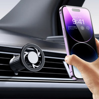 Support magnétique pour téléphone de voiture, rotation à 360 degrés, fixation sur grille d'aération, support stable pour smartphone mains libres pour véhicule