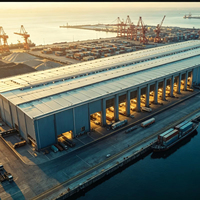 Bâtiment industriel préfabriqué en acier robuste pour entrepôt, atelier, usine, capacité de charge lourde, conception OEM