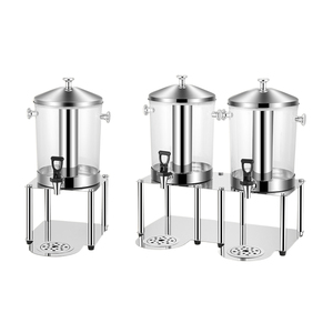 RCP 8l 9l 1 2 3 خزان تجاري عصير شرب مشروبات مبرد بارد ثلاجة آلة موزع مشروبات مزدوجة مع حامل للحفلات - Product Image 3