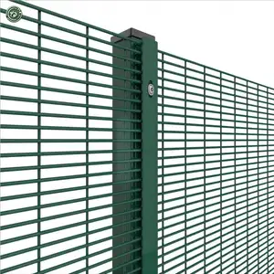 镀锌粉末涂层清晰视图高安全性围栏防爬栅栏面板358防爬栅栏