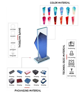 Yaz satış özel kazınmış cam tanıma ödülleri kristal cam plak ödülü ile ahşap taban olay temalı kupa hediyelik eşya - Product Image 6