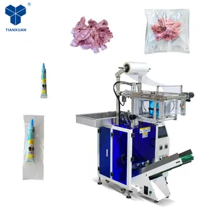 In Zhongshan Plastic Hardware Automatic Pouch Packaging Machine Spoon Honey Filling and Sealing Machine 3 Side Seal, Fin Seal