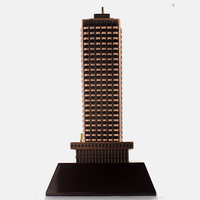 Nouveau design trophée métal bâtiment International bâtiment métallique souvenir articles personnalisés