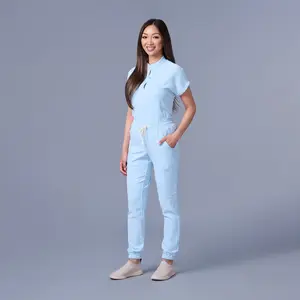 مخصص احترافي OEM ODM أزياء الممرضات فرك موحدة عالية المرونة بلون واحد الدعك الطبي ضئيلة زائد الحجم فرك النساء