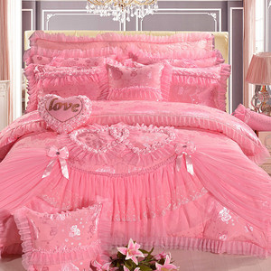 Parure de lit de luxe classique 200TC 4 pièces pour la maison et l'hôtel, ensemble de couette et couvre-lit pour lit King/Queen, idéal pour les mariages - Product Image 1