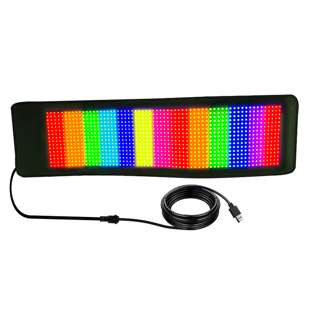 Bendable Programmable Soft LED Screen Panel Android IOS APP Control Flexible LED Display Ticker Board for Car Window Advertising