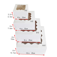 Cajas para Pasteles con Logotipo Personalizado de Alta Calidad al por Mayor, Cajas para Pasteles con Asa, Embalaje para Pasteles de Papel Kraft, Embalaje para Pasteles Blanco Personalizado