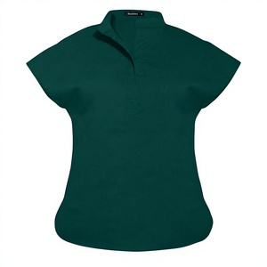 女性看護師用スクラブセット、多ポケットポリエステル製洗濯可能ジョガースクラブスーツ、トップスとパンツ、ストレッチ医療スクラブ - Product Image 4