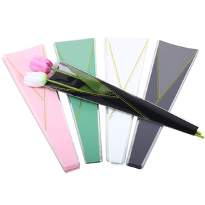 Flower Wrapping Paper Single Rose Packaging Bag Custom Waterproof Plastic Bags Flower Packaging Wrapping Paper