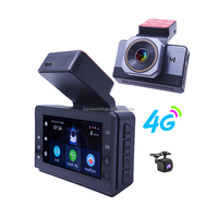 Caméra embarquée 4G LTE GPS WiFi DVR pour voiture avec visualisation en direct à distance via application, caméra avant 2K et caméra arrière 720P