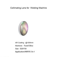 Lentille de collimation D20 F50 revêtue double face haute durabilité pour machine de soudage laser à fibre