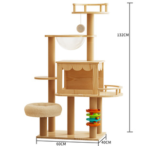 Hot Sale <strong>Large</strong> <strong>Cats</strong> Condo <strong>Trees</strong> Play Furniture Scratcher Classic Wood <strong>Cat</strong> Ceiling <strong>Tree</strong> Tower Multi-Layer <strong>Climbing</strong> Frame - Product Image 4