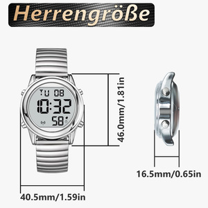 Reloj Parlante Atómico con Números Grandes para Personas Ciegas o Ancianas, de EE. UU., Reino Unido, Alemania, Francia y Japón - Product Image 4