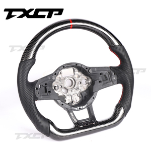 Volante Sportivo Completo in Fibra di Carbonio TXCP per <span class=keywords><strong>Volkswagen</strong></span> MK7 Golf 6 MK6 MK5 Polo CC Golf 7 R Passat-R-Line Upgrade - Product Image 5