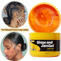 Gel Coiffant Hydratant Professionnel 8oz Brillance et Fixation Puissante Gel Cire Coiffante Tresses et Bordures
