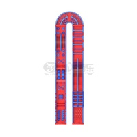 Parcours d'obstacles gonflable en PVC rouge et bleu 40x10m, jeu de course multi-obstacles à double voie pour enfants, adultes, team building, installation facile