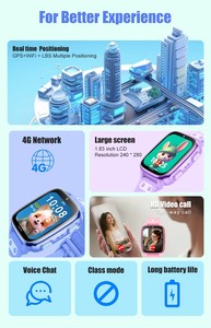 นาฬิกาสมาร์ทวอทช์เด็ก รุ่น 2026 D57 4G หน้าจอ IPS สี่เหลี่ยม ขนาด 1.83 นิ้ว แบตเตอรี่ 730mAh รองรับการโทรฉุกเฉิน SOS ระบบระบุตำแหน่ง WiFi+LBS+GPS สายรัดยาง IP67 - Product Image 6