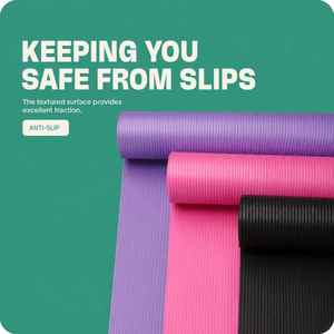 Alfombrilla de Yoga de Espuma TPE de 8mm, Ligera, para Ejercicio, con Superficie Texturizada Antideslizante y Flexible, para Pilates, Venta al Por Mayor - Product Image 3