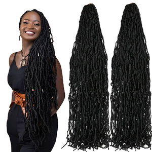 เครื่องต่อผมสังเคราะห์แบบลอนสำหรับ Nu locs ผมหยิกยาว36นิ้ว - Product Image 1