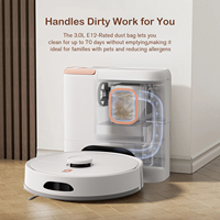 Robot aspirateur 3 en 1, balayage, lavage, toilettage des animaux, navigation LiDAR, filtre HEPA, lavage sonique, élimination automatique de la saleté