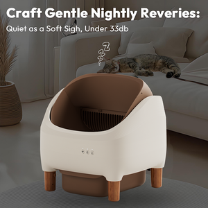 Smart <strong>Litter</strong> <strong>Box</strong> Self Cleaning Automatic 65L Open Top Electric <strong>Cat</strong> Toilet Wifi Remote APP Control Modern Design - Product Image 5