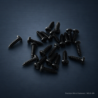 Vis micro-taraudeuses à tête cylindrique personnalisées M1 M1.5 M2 M3, à empreinte Phillips, filetage à gauche, classe 4.8, zinguées noires, forgées à froid