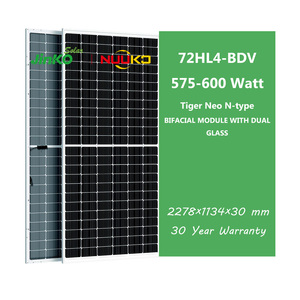 Panneaux solaires bifaciaux de type N pour modules Topcon, 585W à 600W, double vitrage, pour système solaire photovoltaïque résidentiel - Product Image 1