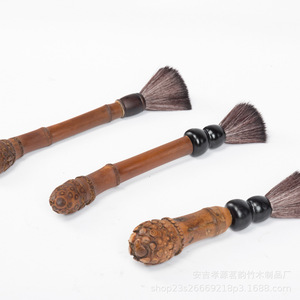Cepillo para tetera de raíz de bambú con cerdas suaves, accesorio para la ceremonia del té, limpieza del hogar - Product Image 2