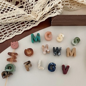 Perles en plastique acrylique bicolores effet marbre jade, à grand trou, lettres <span class=keywords><strong>alphabet</strong></span> épaisses, pour porte-clés et chaînes <span class=keywords><strong>de</strong></span> téléphone portable DIY - Product Image 5