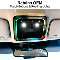 Lampe de plafond de voiture RGB à commande tactile, lumière d'ambiance respirante à dégradé, synchronisation rythmique musicale, lumière de dôme intérieure laser
