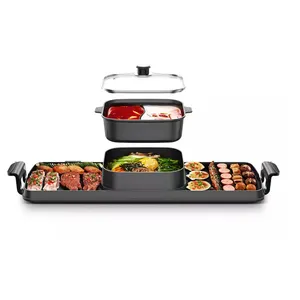 2000 w indoor hot pot electric smoker smokeless bbq grill cooker grill table electric bbq and steamboat mini electric hot pot