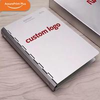 Carnet à couverture rigide en métal de qualité supérieure, en alliage d'aluminium, à feuilles mobiles, coffret cadeau, logo personnalisé, journal d'extérieur