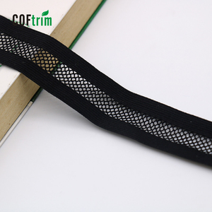 Bán Nóng Polyester Đan Lưới Sọc Webbing Mềm Đan Bện Webbing Đàn Hồi Ban Nhạc Webbing Ren Cho Quần Áo - Product Image 2