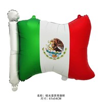 Globos de Aluminio con Banderas de Países del Mundo, Serie de Banderas para Partidos de Fútbol, Globos de Helio para Decoración de Fiestas Nacionales