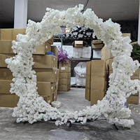 Arche de fleurs artificielle A-1562 grande taille pour extérieur, 3 m, motif fleurs de cerisier roses, pour décoration de mariages