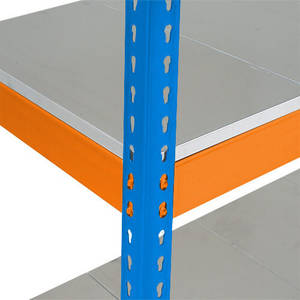 <span class=keywords><strong>Étagère</strong></span> de rangement en acier robuste à 4 niveaux, bleue, capacité de <span class=keywords><strong>charge</strong></span> de 150 kg, revêtement en poudre, assemblage sans boulons, <span class=keywords><strong>étagère</strong></span>s réglables - Product Image 6