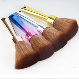 Brosse à poils doux en nylon électroplaqué pour le cou, brosse de nettoyage du visage pour barbier, outil de beauté pour salon de coiffure - Product Image 4