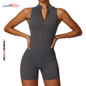 Body de Yoga de Alta Intensidad con Cremallera, Traje Deportivo de Una Pieza, Conjunto de Entrenamiento Transpirable para Mujer - Product Image 1