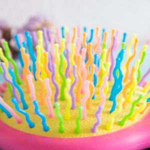 Gloway-<span class=keywords><strong>cepillo</strong></span> de <span class=keywords><strong>pelo</strong></span> con punta de <span class=keywords><strong>bola</strong></span> para niños, pequeño, de viaje, <span class=keywords><strong>rizado</strong></span>, desenredante, arcoíris, con espejo - Product Image 5