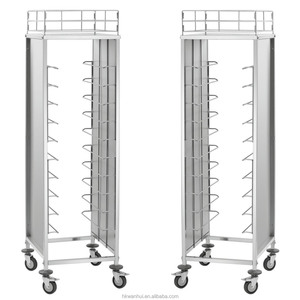 Commercial Hotel Restaurant Stainless Steel 4 <b>Wheels</b> Heavy Duty Commercial Kitchen Bakery Trolley for Gastronorm Trays - Product Image 2
