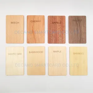 Cartão-presente de madeira com impressão personalizada ecológica