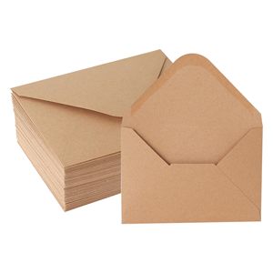 Enveloppes en kraft <span class=keywords><strong>à</strong></span> rabat en V, enveloppes pour cartes, enveloppes en papier kraft pour invitations, enveloppes pour cartes postales, rabat gommé <span class=keywords><strong>à</strong></span> base d'eau - Product Image 1