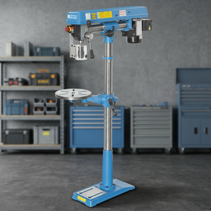 Perceuse à colonne radiale FERVI avec transmission par courroie, capacité de perçage de 12 mm, colonne de 72 mm de résistance pour travaux de précision - Product Image 3