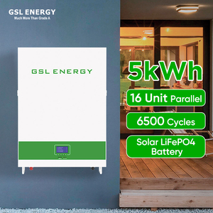GSL ENERGY Manufacturer 5kWh 10kWh 15kWh Powerwall 51.2V Solar <b>Battery</b> 8500 Cycles UL9540A CE Certified Storage Project Solution - Product Image 2