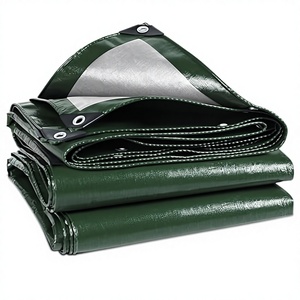 Bâche en tissu brocart 120 GSM imperméable 3m x 3m verte anti-UV/résistante aux déchirures avec œillets renforcés pour voiture, <span class=keywords><strong>piscine</strong></span>, caravane - Product Image 3