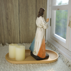 Productos en Stock, Estatuas Religiosas Católicas de Resina, Decoración Cristiana Moderna, Estatua de <span class=keywords><strong>Jesucristo</strong></span> de la Divina Misericordia de 7.87'' de Alto - Product Image 4