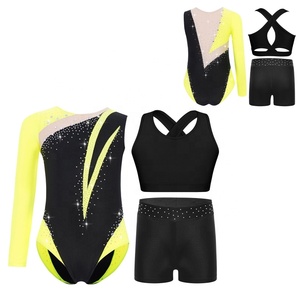 <span class=keywords><strong>Tenue</strong></span> <span class=keywords><strong>de</strong></span> <span class=keywords><strong>gymnastique</strong></span>, <span class=keywords><strong>de</strong></span> danse et <span class=keywords><strong>de</strong></span> patinage artistique pour filles <span class=keywords><strong>de</strong></span> 6 à 16 ans, justaucorps avec veste et short, costumes <span class=keywords><strong>de</strong></span> danse, spectacles sur scène - Product Image 4